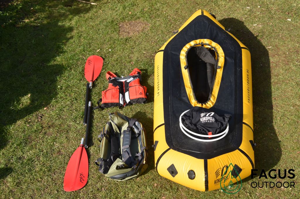 Packraft huren met volledige wildwater set
